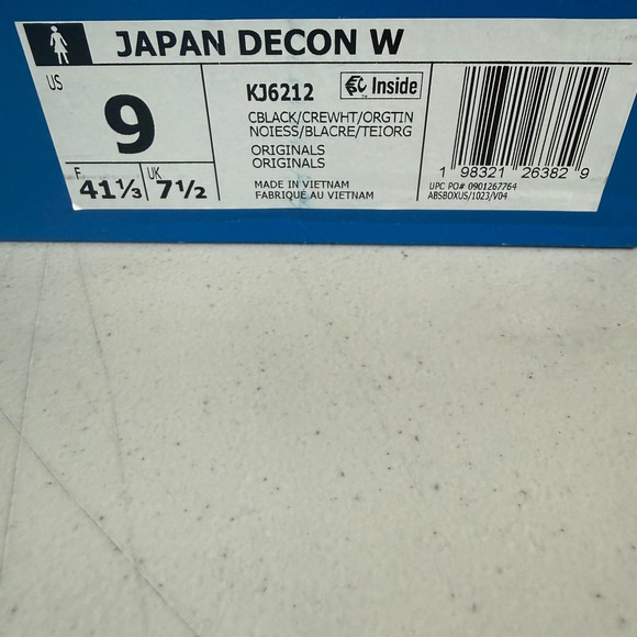 Adidas Japan Decon W Womens Shoes Core Black White Gum KJ6212 Size 9 NEW - Picture 2 of 9